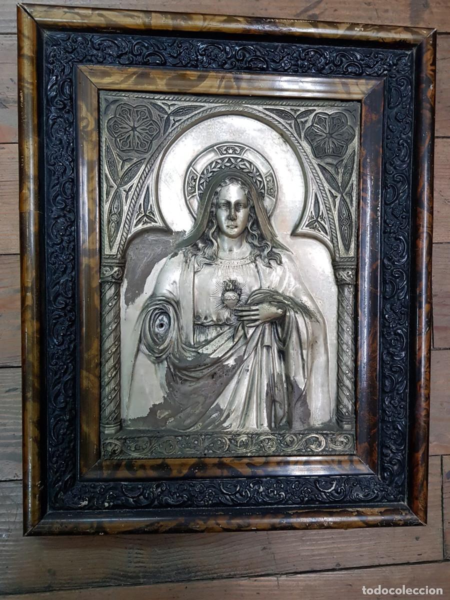 Antig&uuml;edades: ANTIGUA CUADRO DE LA VIRGEN MARIA