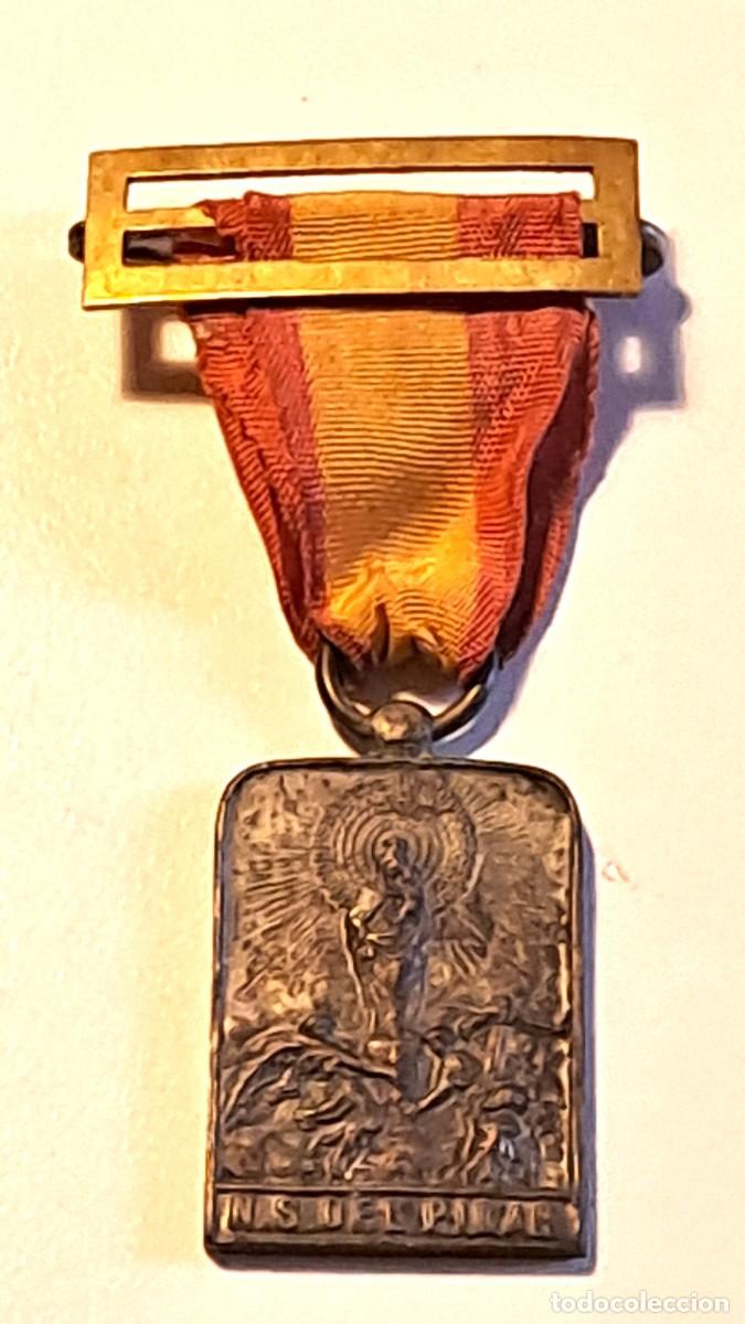 Antig&uuml;edades: ANTIGUA MEDALLA CONMEMORATIVA PEREGRINACION NUESTRA SE&Ntilde;ORA DEL PILAR