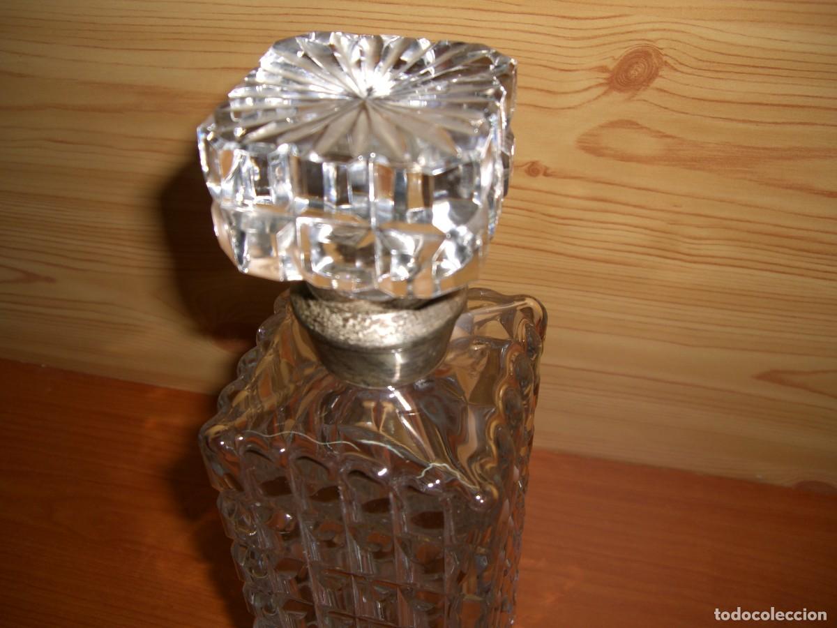 Antig&uuml;edades: BOTELLA LICORERA CRISTAL Y PLATA - Foto 2