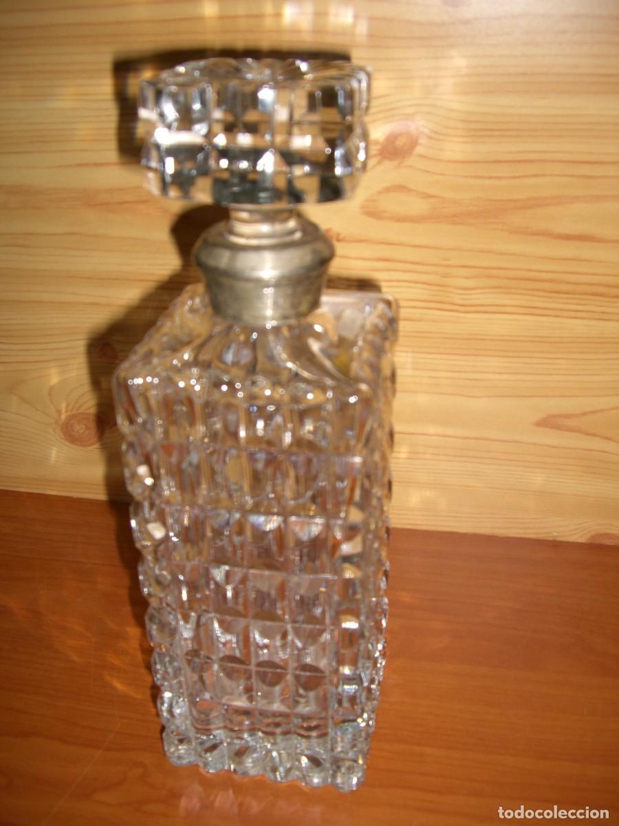 Antig&uuml;edades: BOTELLA LICORERA CRISTAL Y PLATA - Foto 3