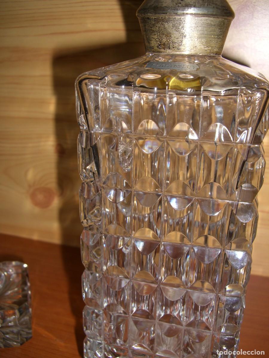 Antig&uuml;edades: BOTELLA LICORERA CRISTAL Y PLATA - Foto 7