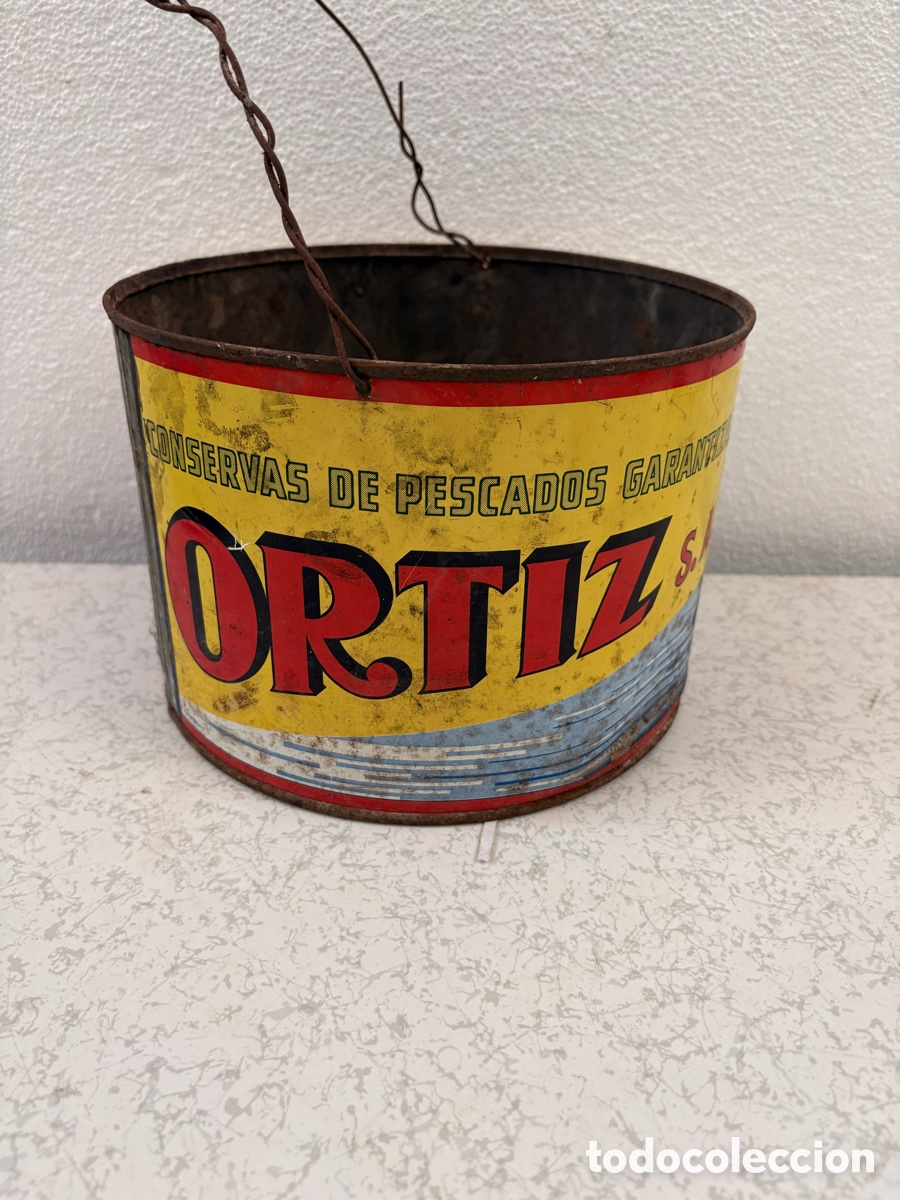 Antig&uuml;edades: Antigua lata de bonito frito extra &ndash; Conservas Ortiz &ndash; 5,700 kg &ndash; Decoraci&oacute;n vintage