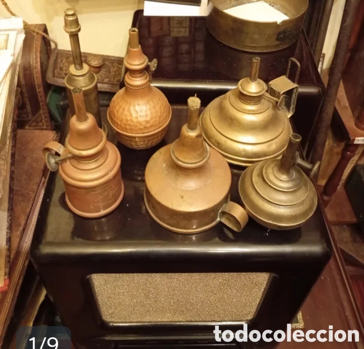 Antig&uuml;edades: Lote 6 Antiguos Quinques para Restaurar