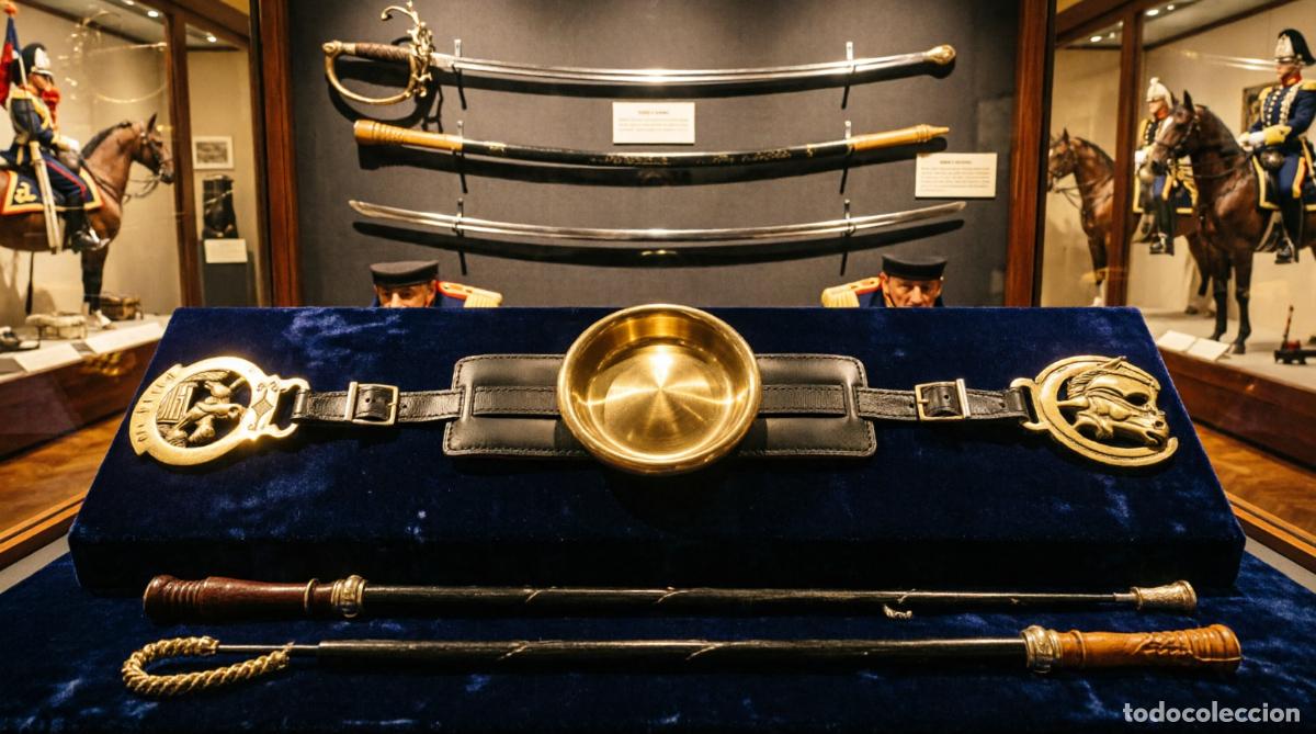 Antig&uuml;edades: CINTUR&Oacute;N CEREMONIAL DE CABALLER&Iacute;A CON COPA DE ESTRIBO (STIRRUP CUP BELT)
