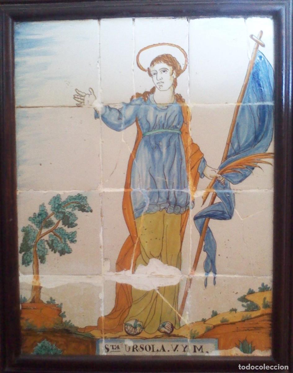 Antig&uuml;edades: SANTA URSOLA, plaf&oacute;n azulejos s. XVIII-XIX