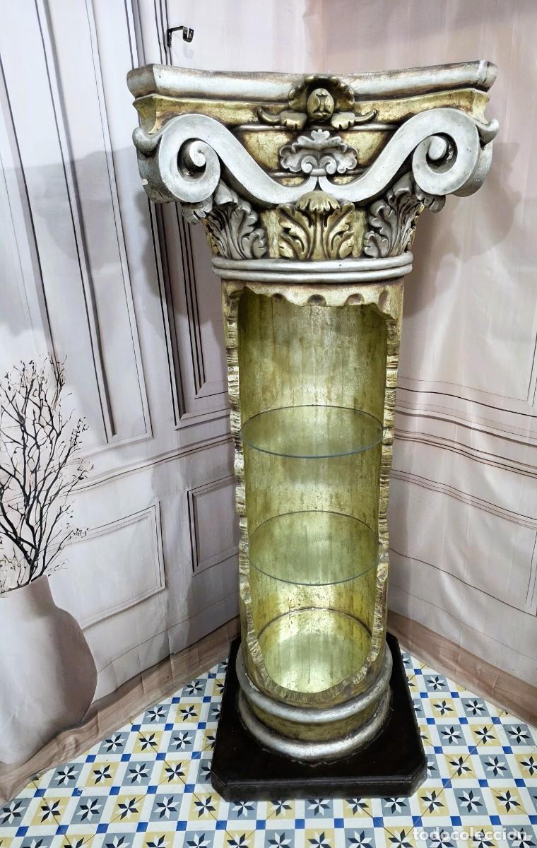 Antig&uuml;edades: Vitrina decorativa con forma de columna - Foto 5