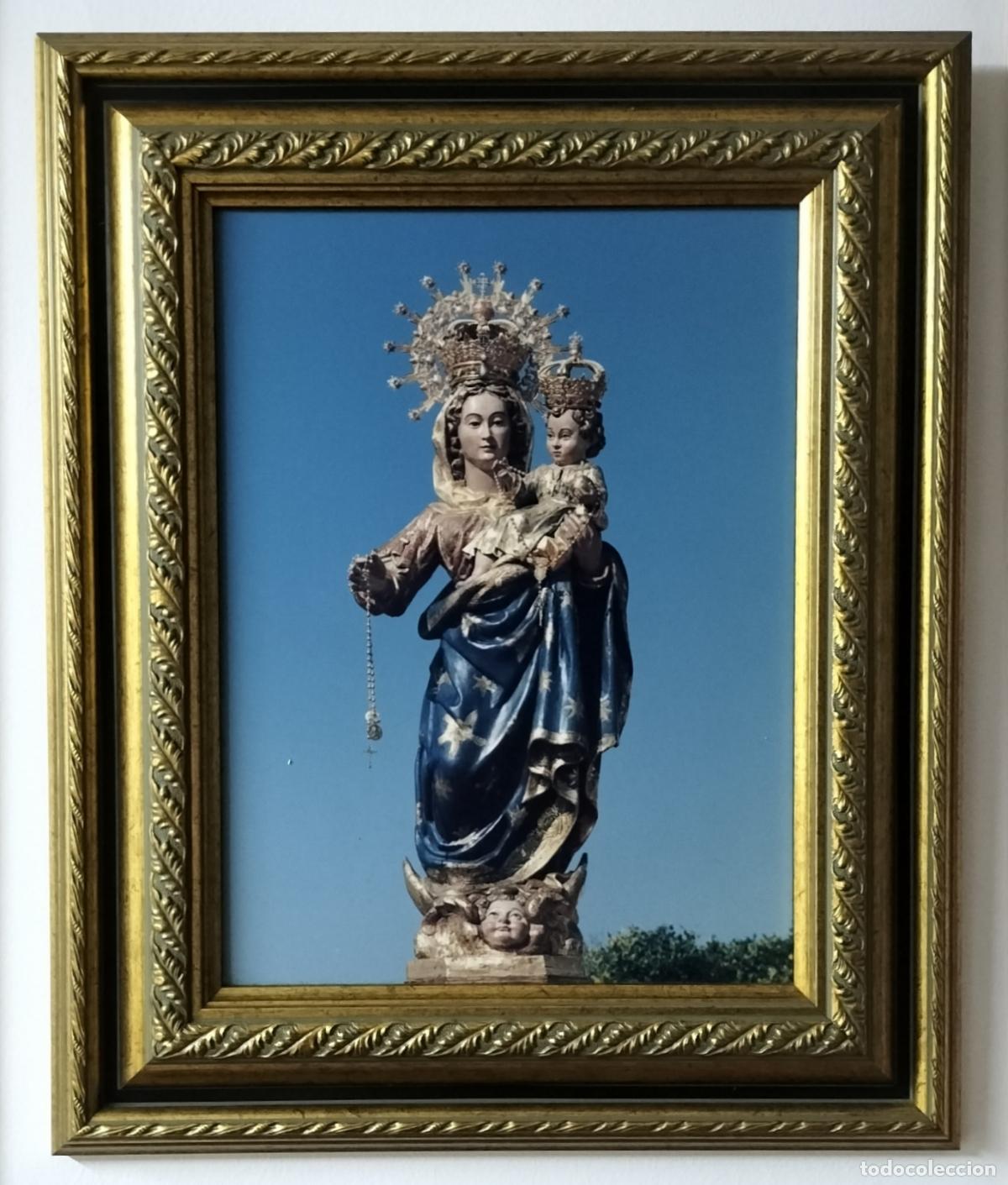 Antig&uuml;edades: FOTOGRAF&Iacute;A ORIGINAL ENMARCADA VIRGEN DEL ROSARIO (LA CORU&Ntilde;A) - FOTO BLANCO 1981. (47 x 57 cm.)