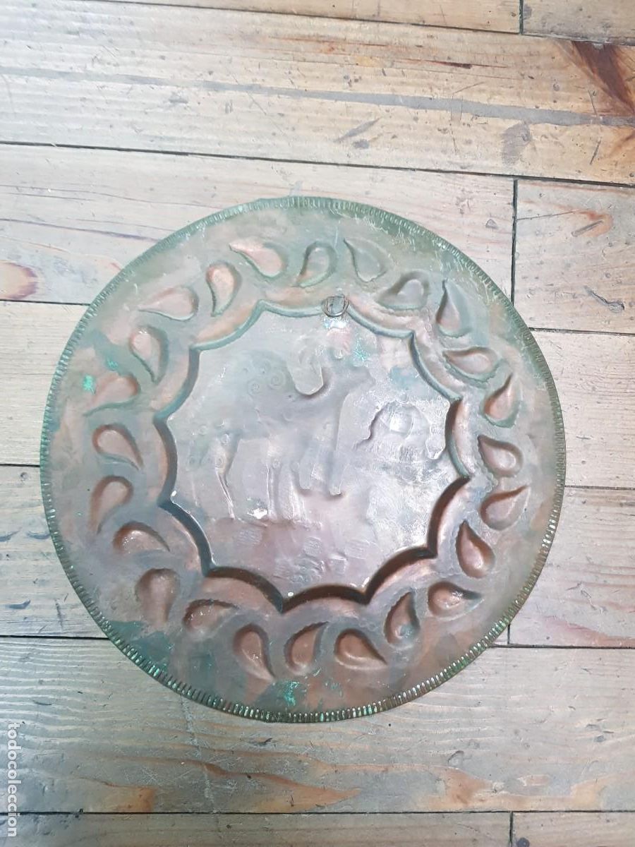 Antig&uuml;edades: ANTIGUO PLATO ARABE DE COBRE - Foto 3