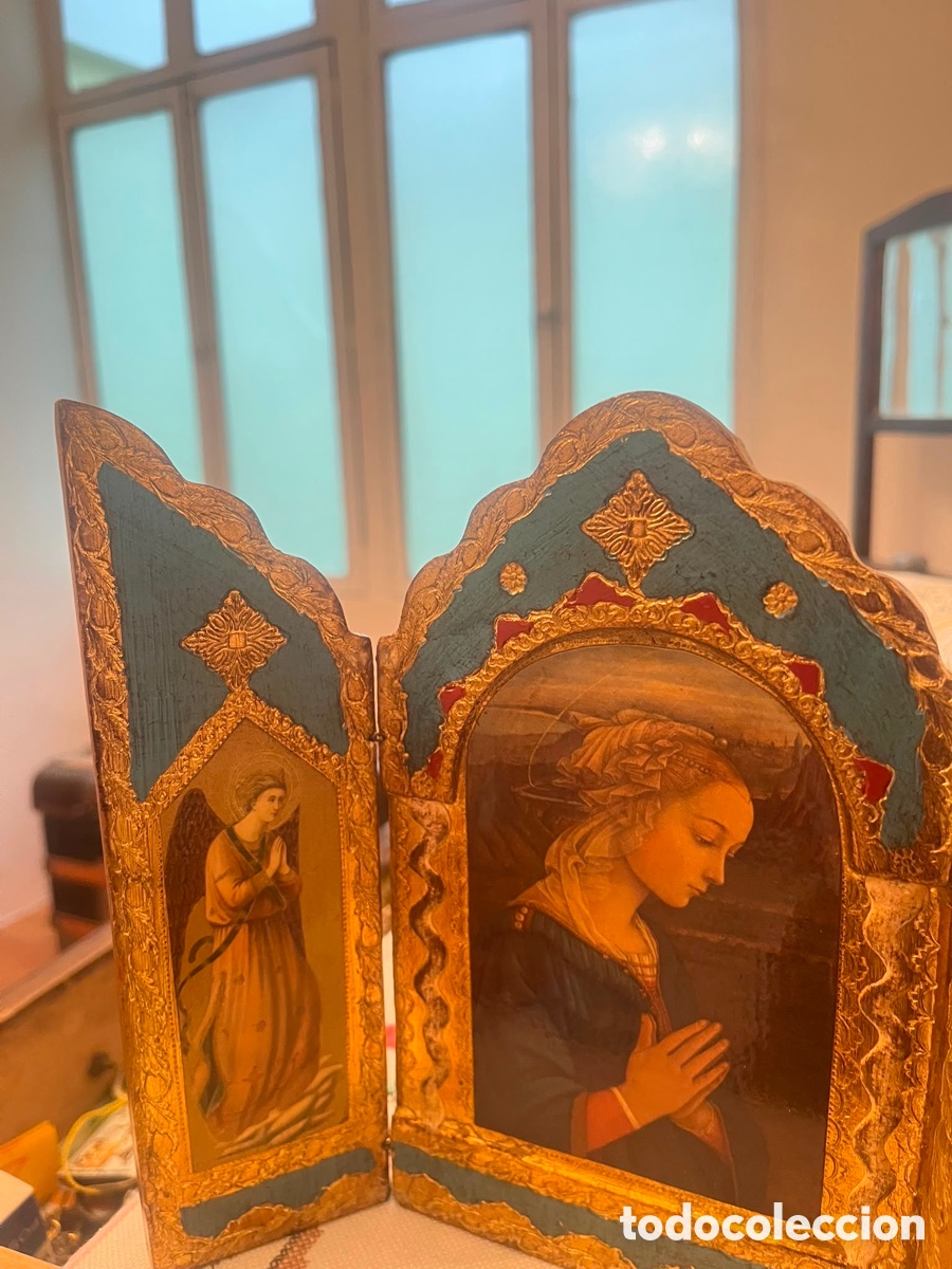 Antig&uuml;edades: Tr&iacute;ptico religioso decorativo - Foto 3