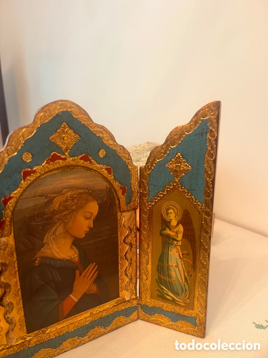 Antig&uuml;edades: Tr&iacute;ptico religioso decorativo - Foto 4