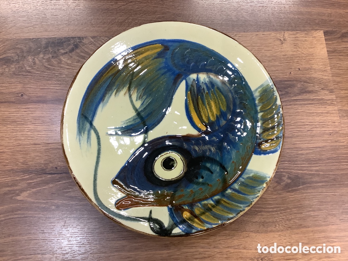 Antig&uuml;edades: PLATO CERAMICA EMPORD&Agrave; FIRMADO PUIGDEMONT