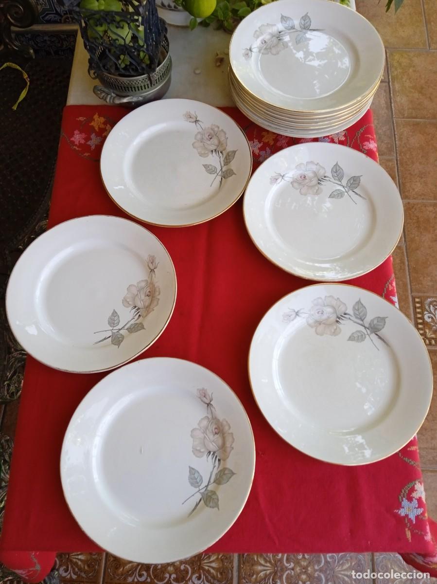 Antig&uuml;edades: Platos hondos y planos antiguos Cartuja Pickman 31. Precio por unidad