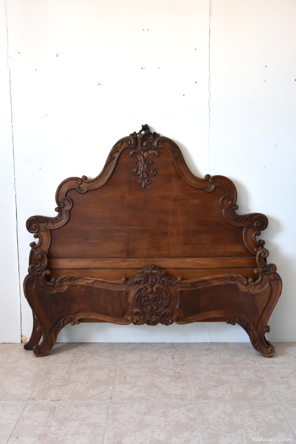 Antiquit&auml;ten: Cama antigua tallada estilo Luis XV