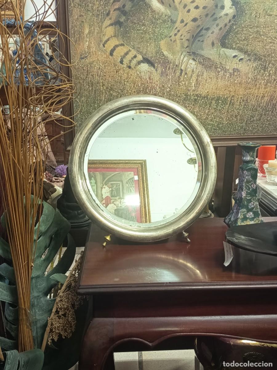 Antiques: Antiguo espejo de tocador 35 cm