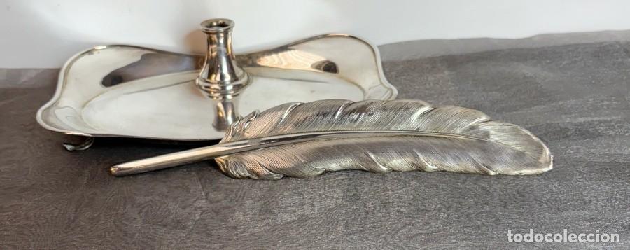 Antig&uuml;edades: Escritorio y Pluma, Plata de Ley - Foto 2