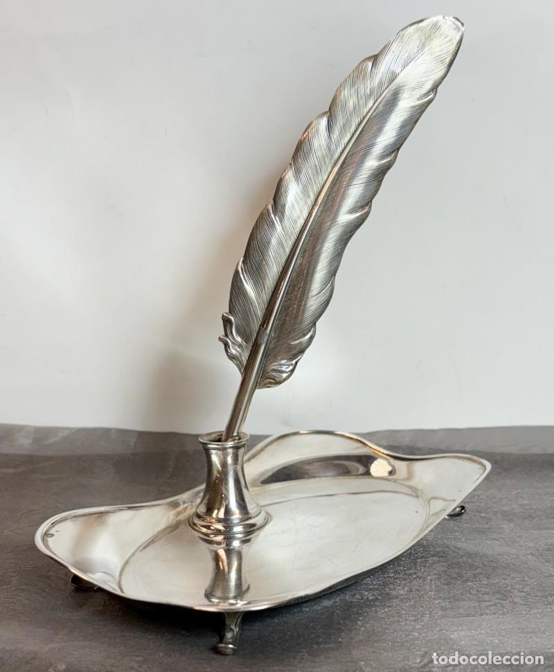 Antig&uuml;edades: Escritorio y Pluma, Plata de Ley - Foto 5