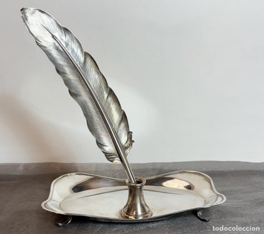 Antig&uuml;edades: Escritorio y Pluma, Plata de Ley - Foto 6