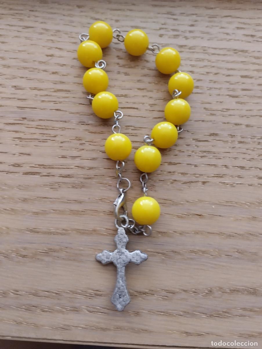 Antig&uuml;edades: pulsera rosario amarilla - Foto 2