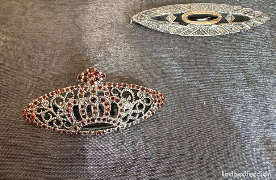 Antig&uuml;edades: Lote de Dos Broches de Plata de Ley - Foto 2