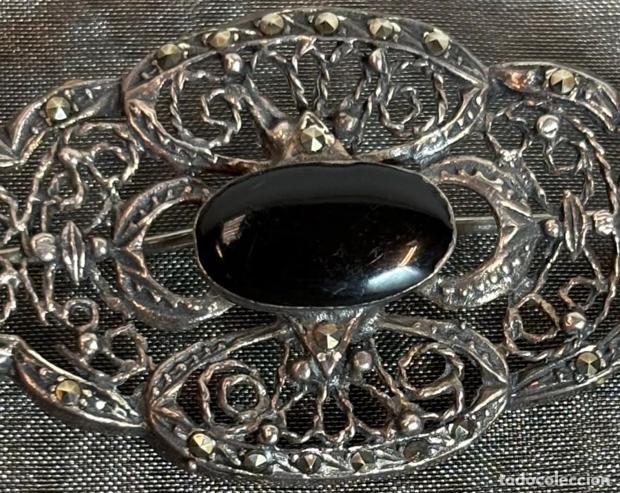 Antig&uuml;edades: Broche a&ntilde;os 40 en Plata de Ley - Foto 3