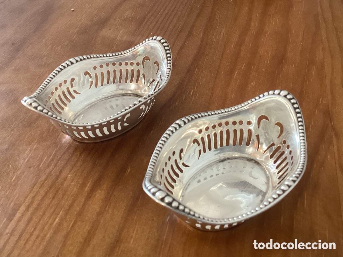 Antig&uuml;edades: Pareja de cuenco Individuales Plata de Ley GORHAM para J.E. CALDWELL Co. Filadelfia C. 1900