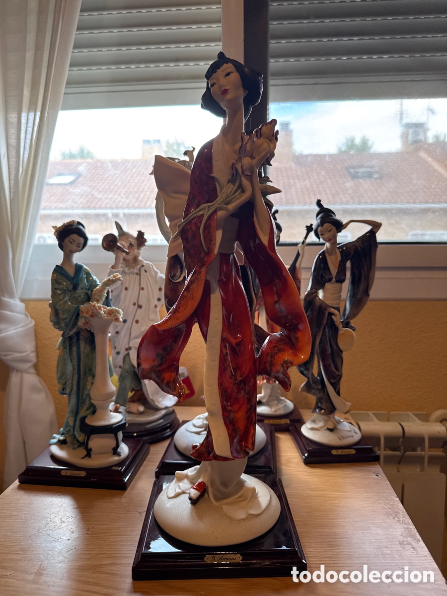 Antig&uuml;edades: Giuseppe Armani Lotus Blossom 613C 19in Figurine LE 4/10000 Signed Italy