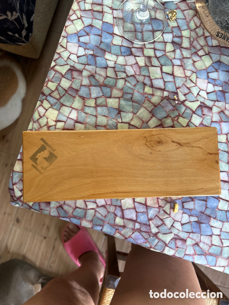 Antig&uuml;edades: Estuche madera, tinta escolar , caligraf&iacute;a gallo - sello 22&rsquo;50 - a&ntilde;os 60