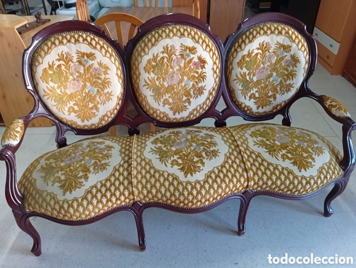 Antig&uuml;edades: Conjunto TRESILLO ESTILO LUIS XV - Foto 4