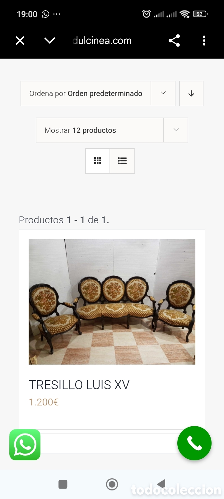 Antig&uuml;edades: Conjunto TRESILLO ESTILO LUIS XV - Foto 5