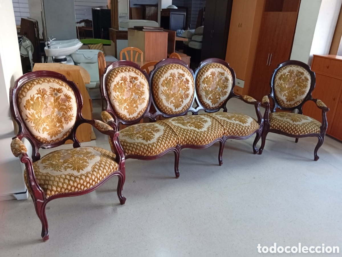 Antig&uuml;edades: Conjunto TRESILLO ESTILO LUIS XV