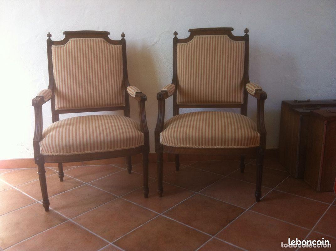 Antig&uuml;edades: Pareja de sillones de estilo Luis XVI
