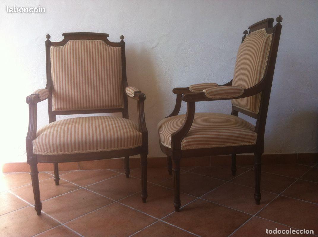 Antig&uuml;edades: Pareja de sillones de estilo Luis XVI - Foto 2