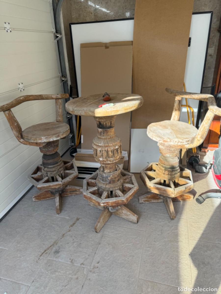 Antig&uuml;edades: Juego de mesa y sillas antiguas - Foto 3