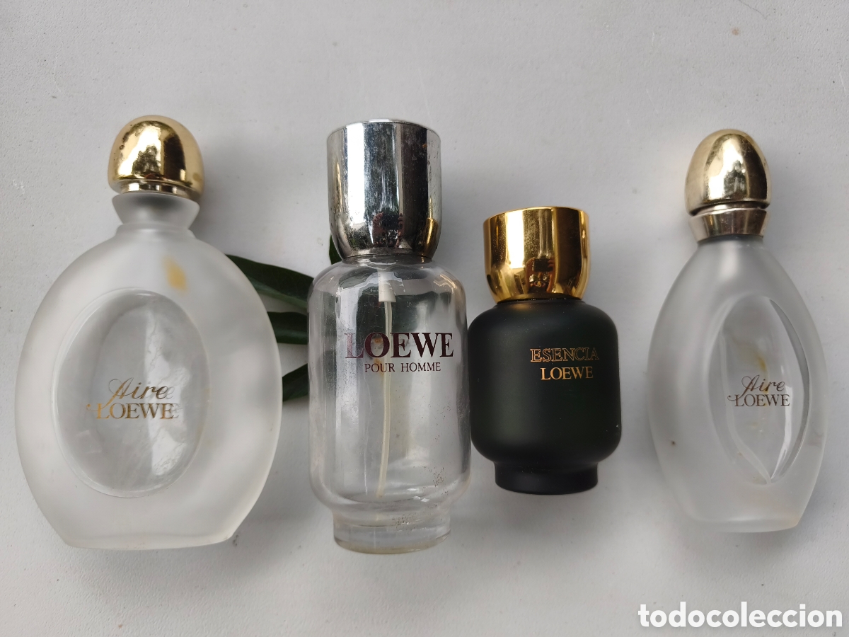 Antig&uuml;edades: Lote 4 Frascos Loewe Aire Esencia Pour Homme