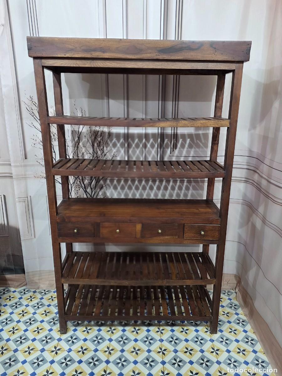 Antig&uuml;edades: Estanter&iacute;a de madera maciza - Foto 4