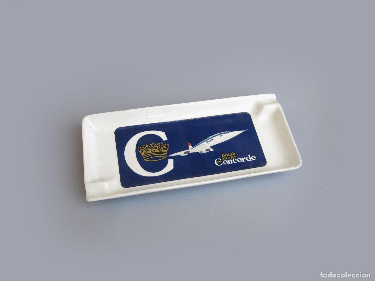 Antig&uuml;edades: CENICERO VINTAGE PUBLICITARIO DEL CONCORDE. BRITISH AIRWAYS