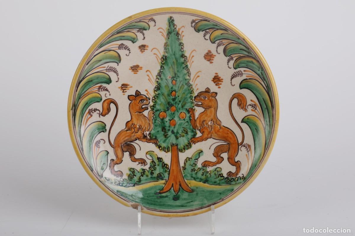 Antiques: Plato de gran dimensi&oacute;n. Puente del Arzobispo. Siglo XVIII