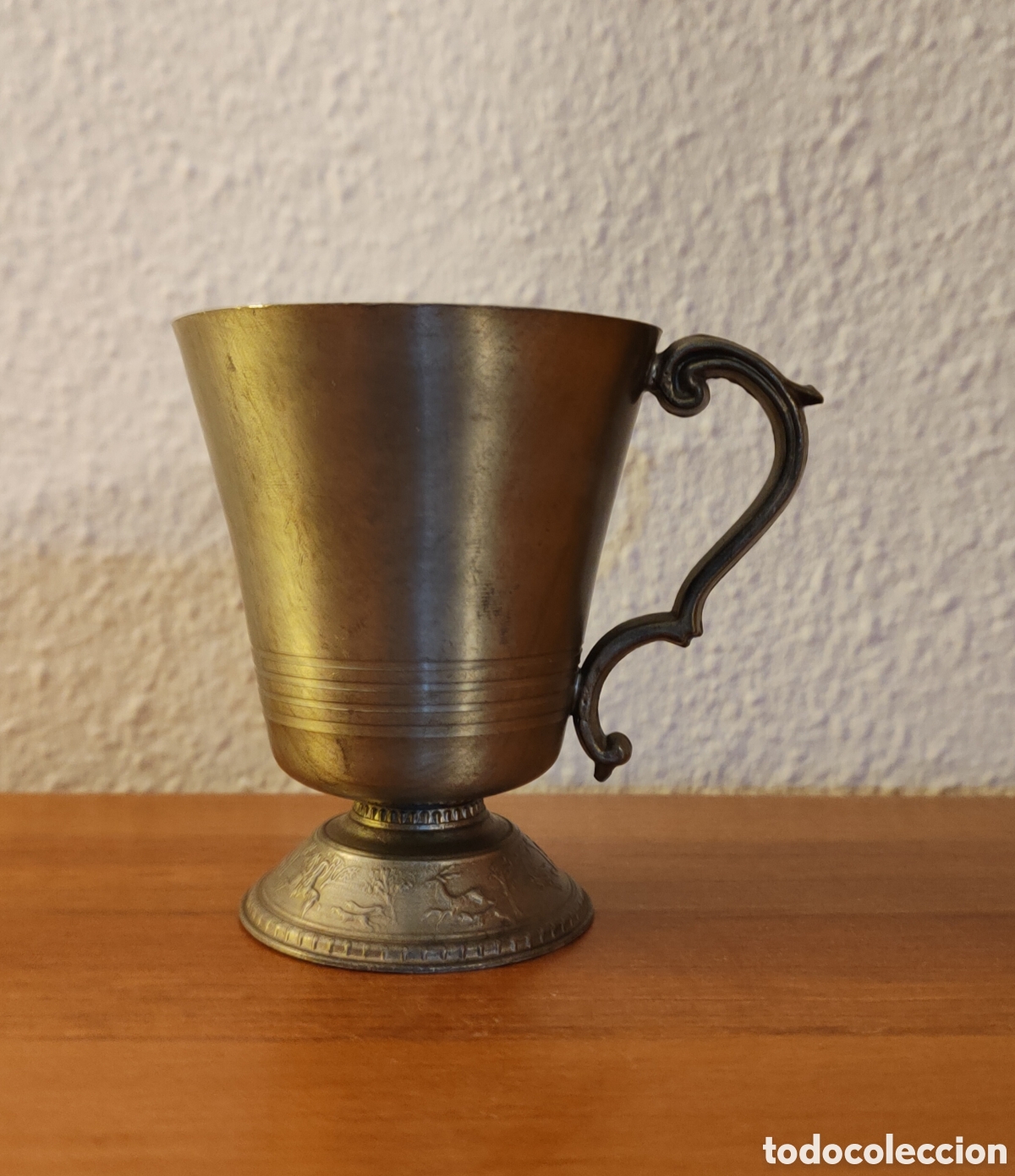 Antig&uuml;edades: Copa Licor Peltre Alem&aacute;n 'Rein Zinn' Taza
