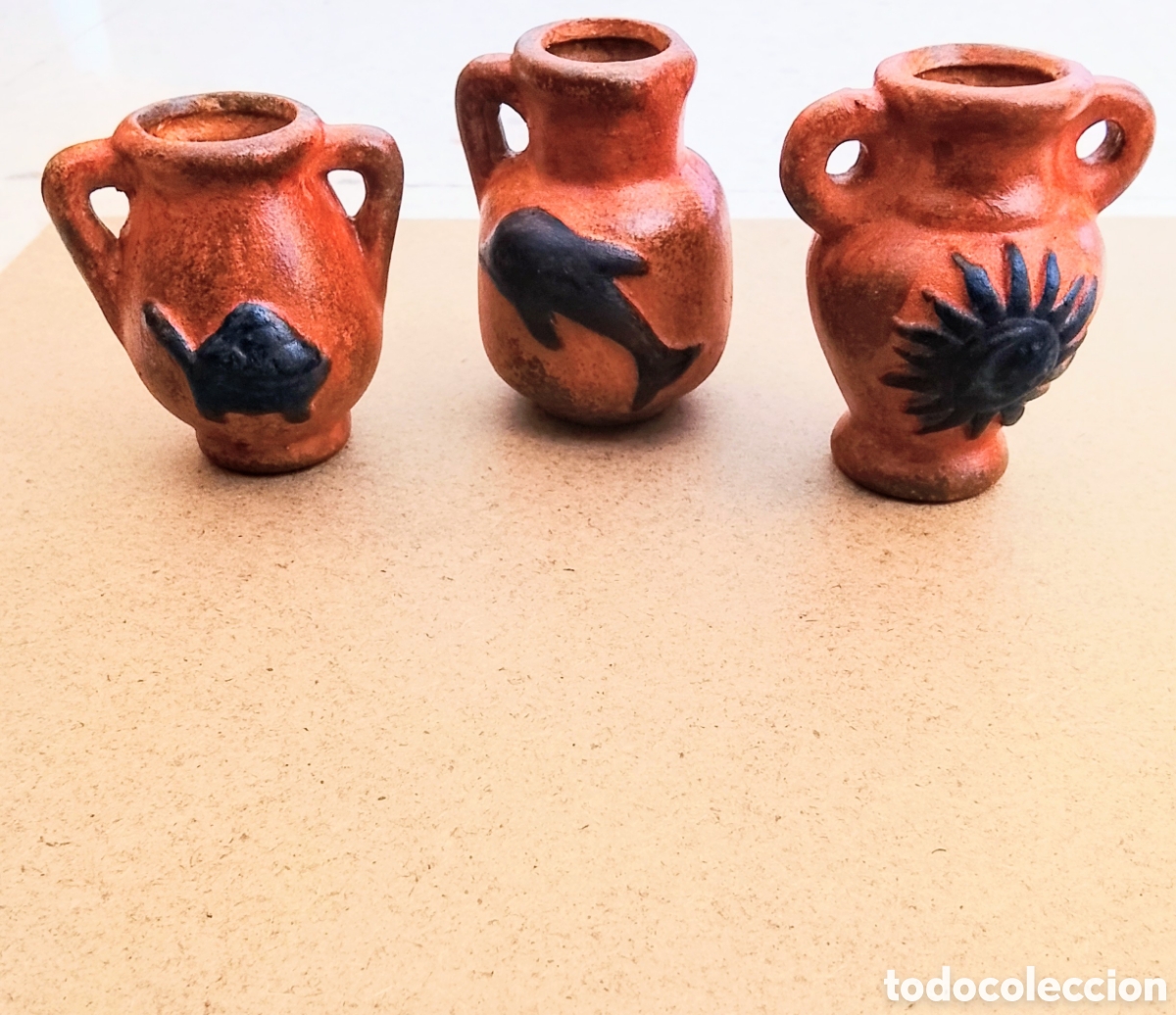 Antig&uuml;edades: Tres mini vasijas antiguas - Foto 2