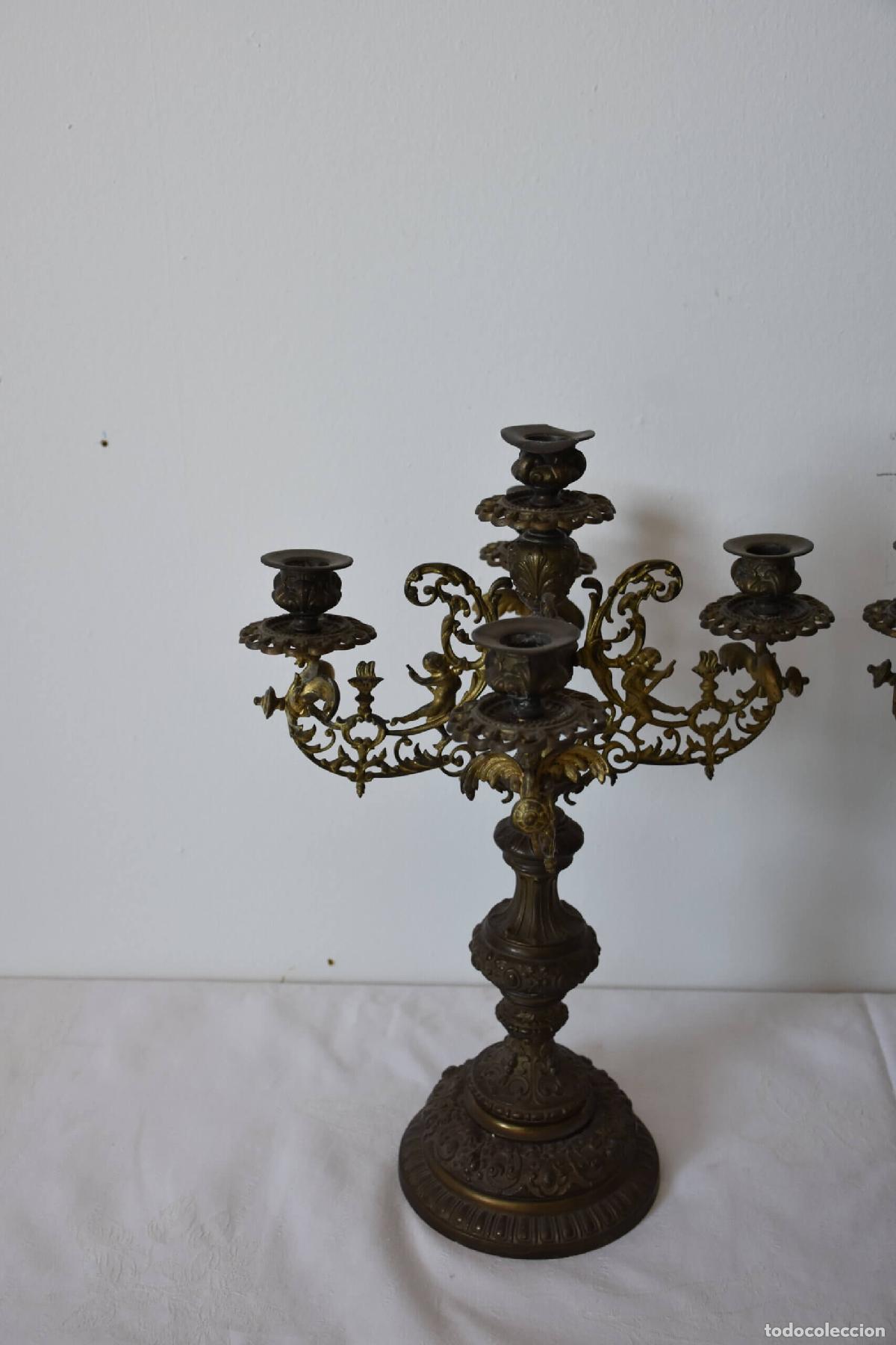 Antig&uuml;edades: Pareja de candelabros 5 luces - Foto 3