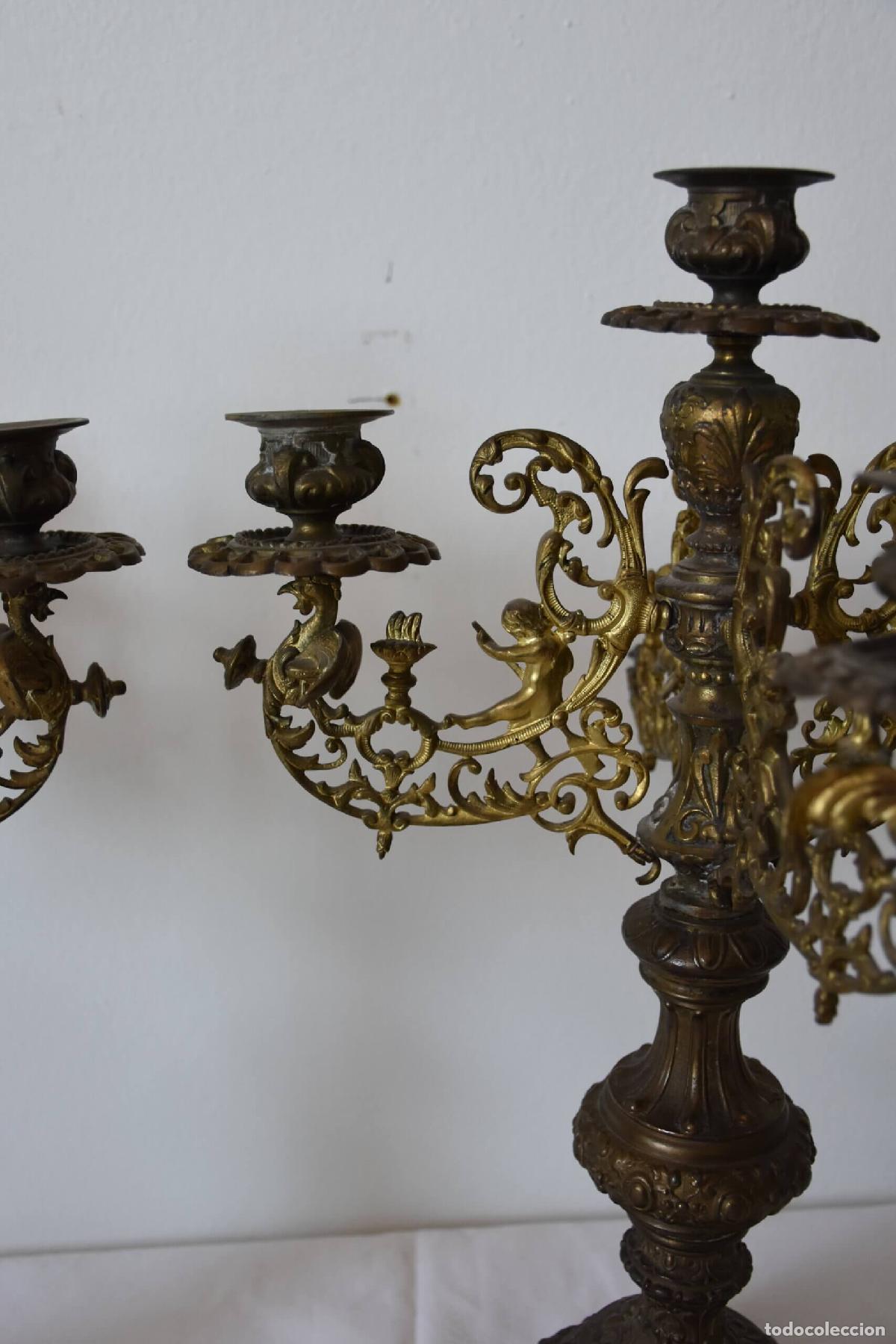 Antig&uuml;edades: Pareja de candelabros 5 luces - Foto 4