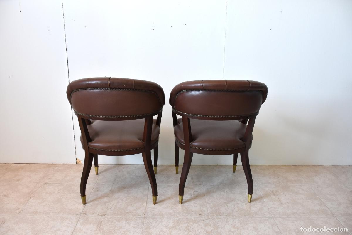 Antig&uuml;edades: Sillones ingleses capitone piel - Foto 5