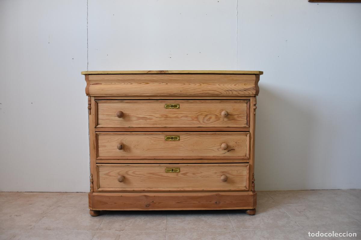 Antiguidades: Comoda antigua madera natural pino