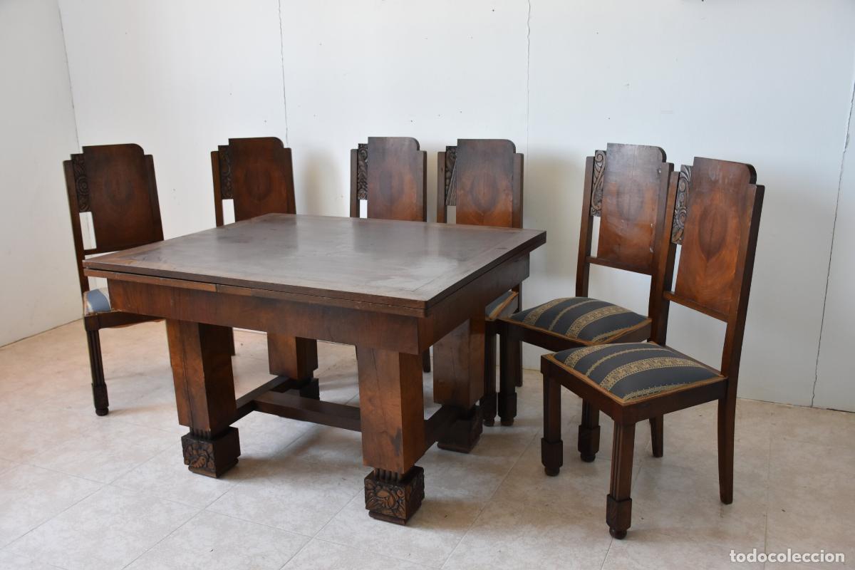 Antig&uuml;edades: Conjunto de comedor estilo Art Deco - Foto 2