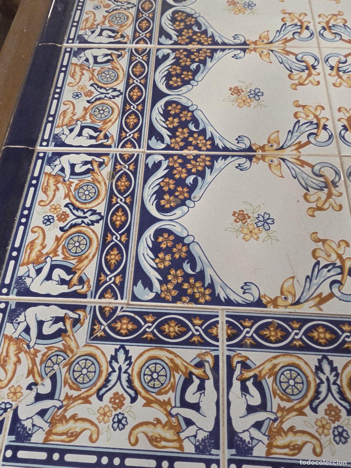 Antig&uuml;edades: Mesa de hierro y azulejos de ceramica - Foto 4