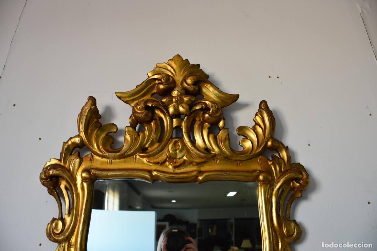 Antig&uuml;edades: Espejo barroco pan de oro Rococo - Foto 5