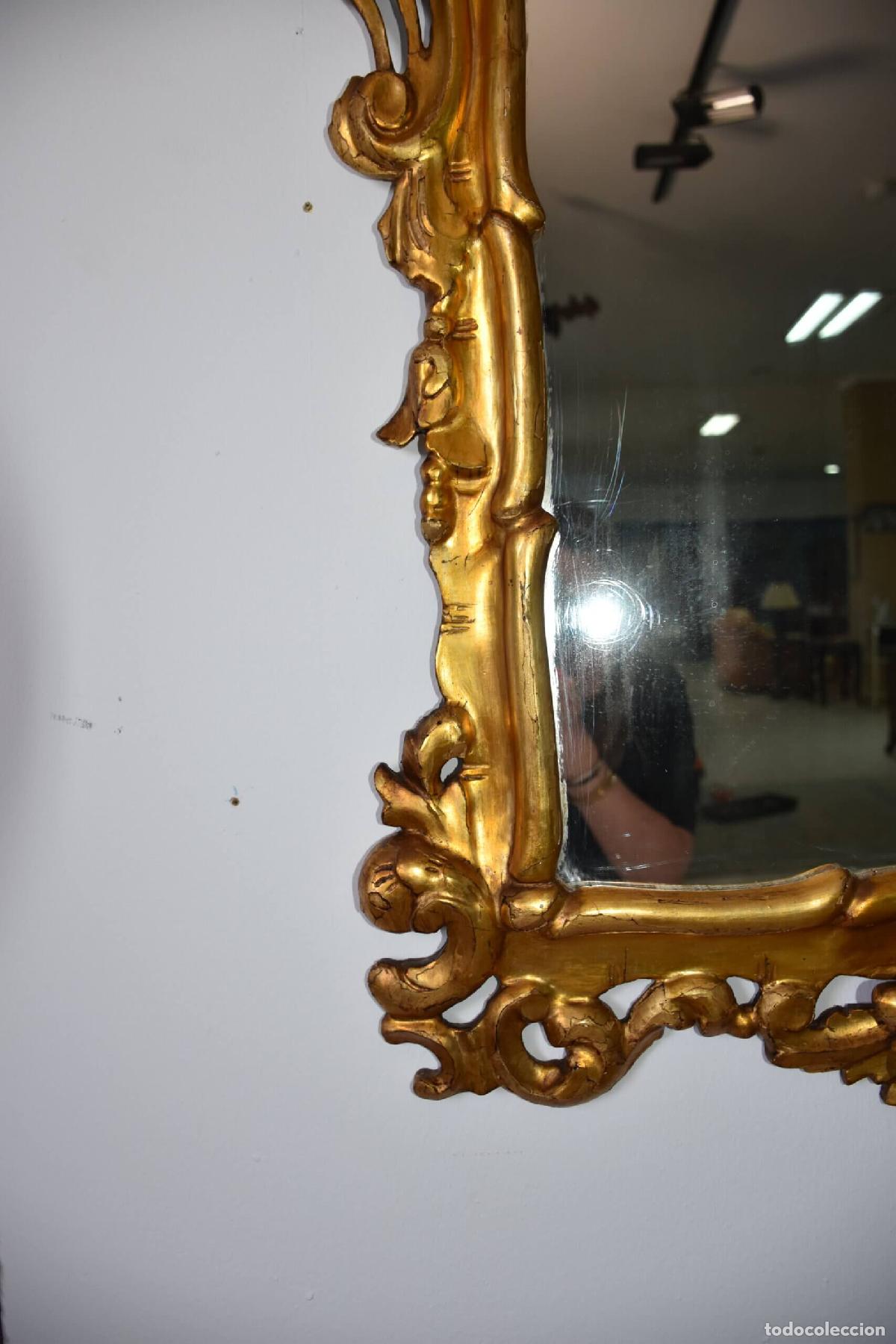 Antig&uuml;edades: Espejo barroco pan de oro Rococo - Foto 7