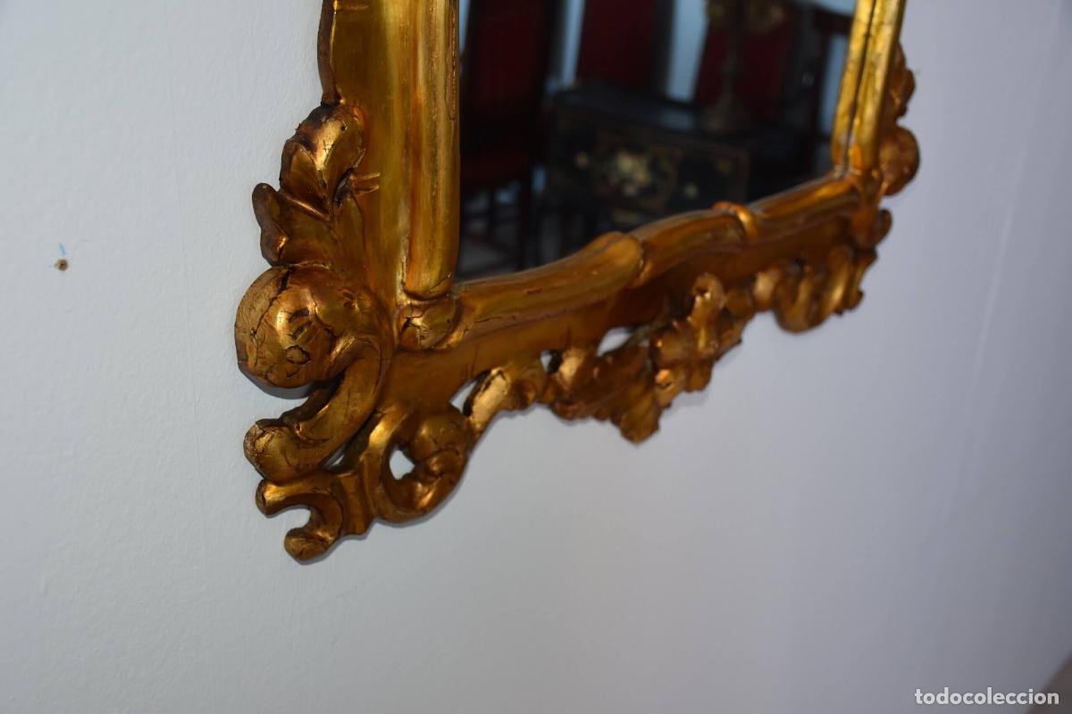 Antig&uuml;edades: Espejo barroco pan de oro Rococo - Foto 8