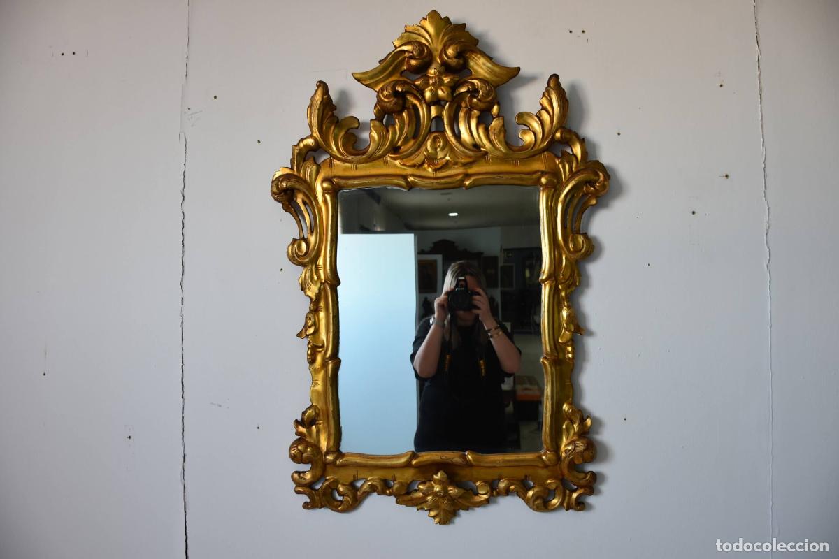 Antig&uuml;edades: Espejo barroco pan de oro Rococo - Foto 10