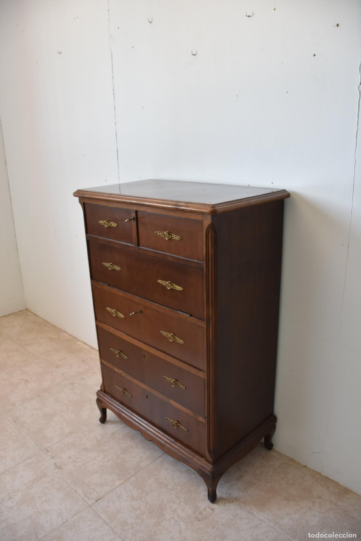 Antig&uuml;edades: Comoda escritorio secreter madera - Foto 3
